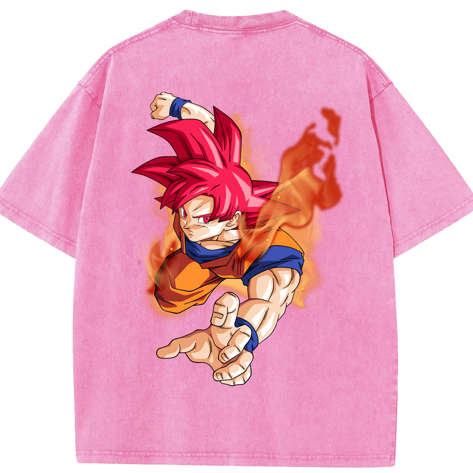 （画像用） ドラゴンボール 孫悟空（そん ごくう）Son Goku カカロット DRAGON BALL Kakarotto 綿100% ヴィンテージ風 半袖Tシャツ（背面プリント）